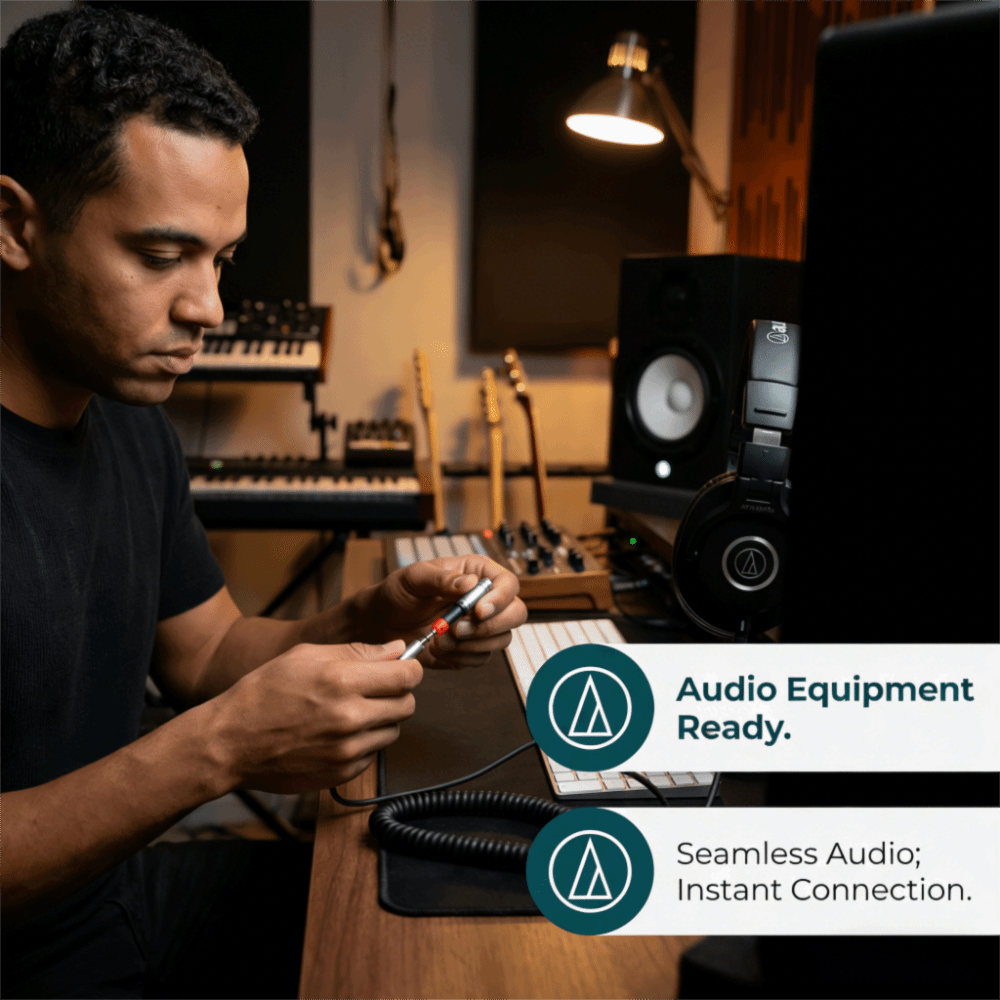 Audio Technica Headphone Ath-M50X - Adaptateur convertisseur audio Plug and Play