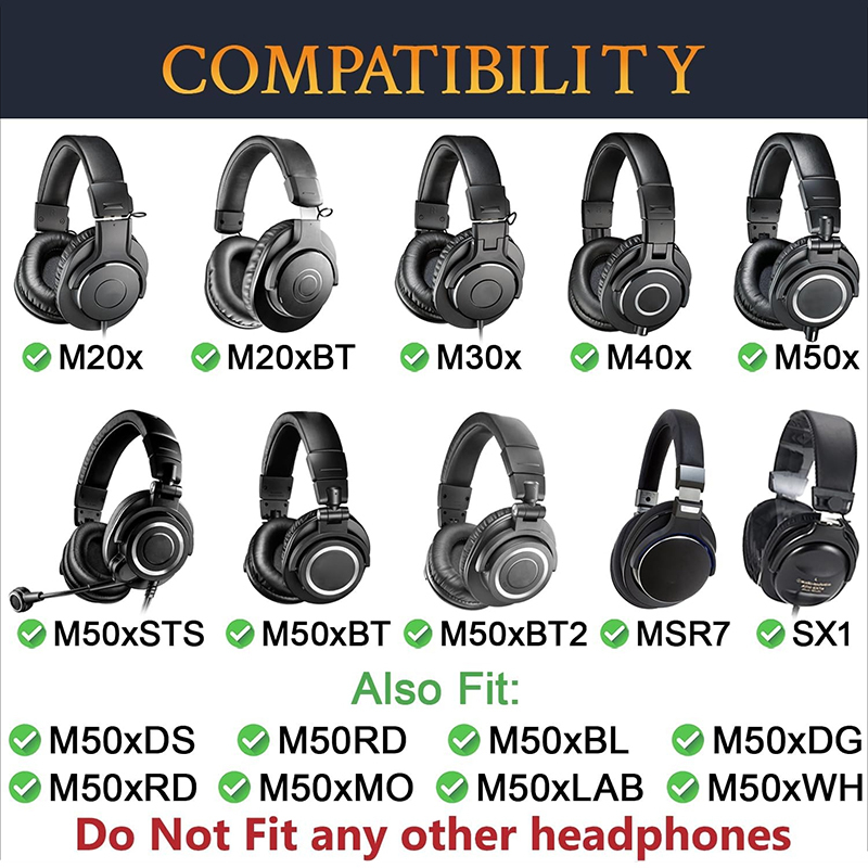 Coussinets d'oreille de rempla - Audio Technica Headphone Ath-M50X avis et prix