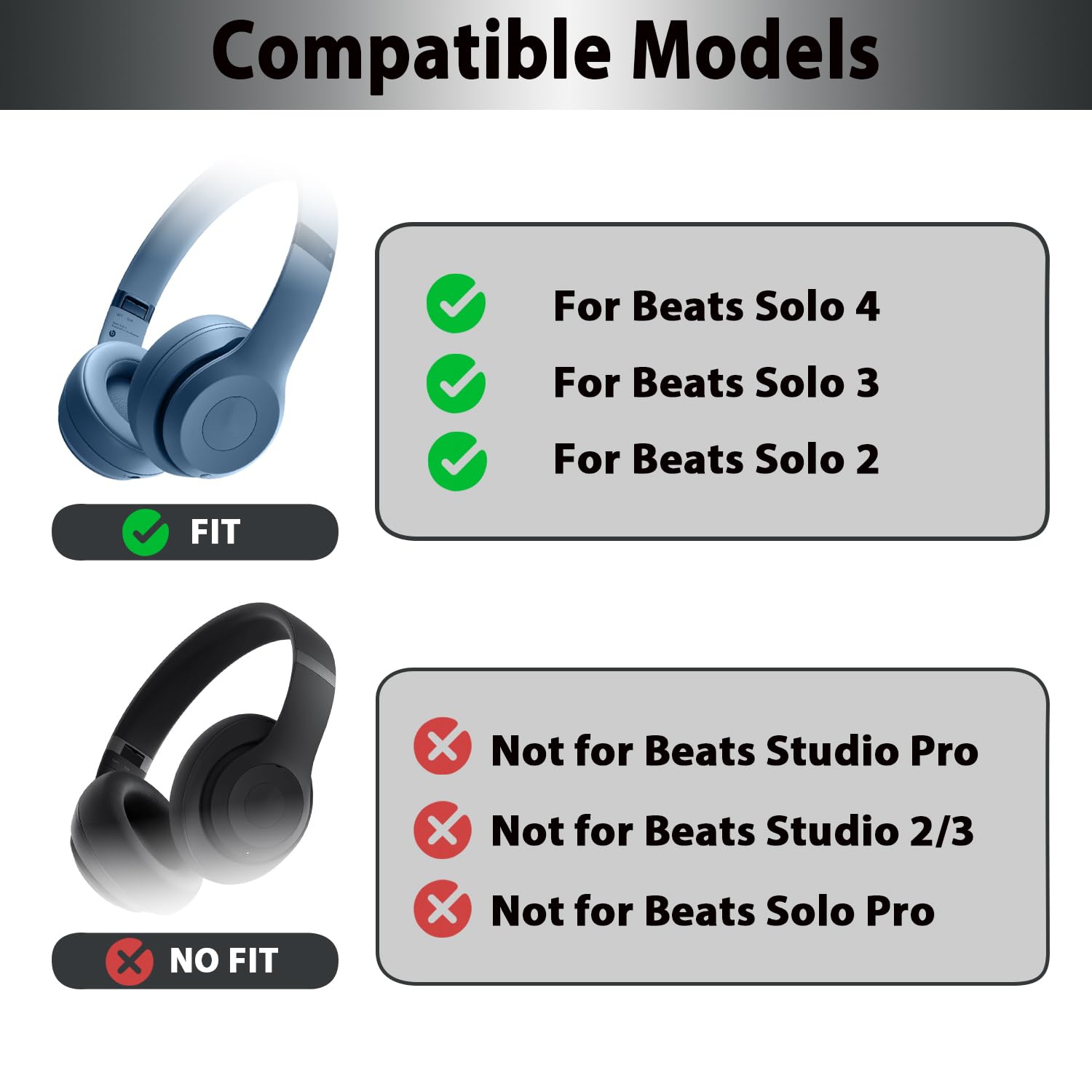 Coussinets d'oreille en silico - Beats Headphone Solo 4 avis et prix